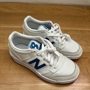 New Balance White Sneakers with Blue Highlights